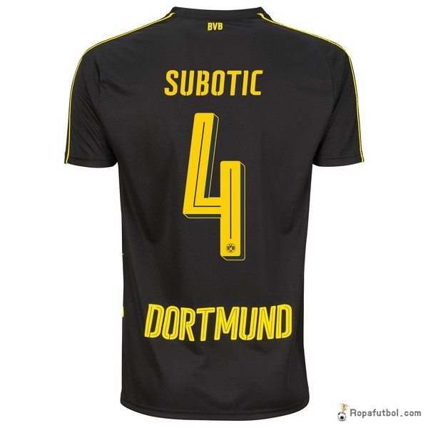 Camiseta Borussia Dortmund Replica Segunda Ropa Subotic 2016/17 Negro